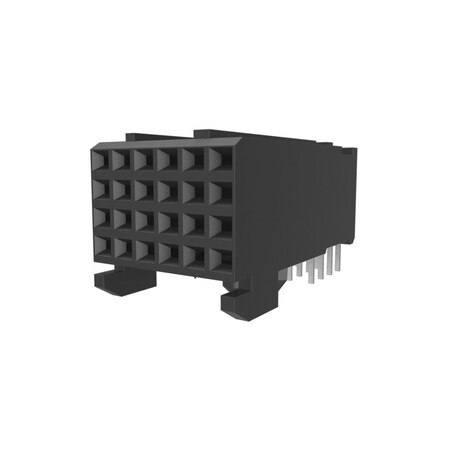 Fci Board Connector, 24 Contact(S), 4 Row(S), Female, Right Angle, 0.079 Inch Pitch, Solder Terminal,  89035-102LF